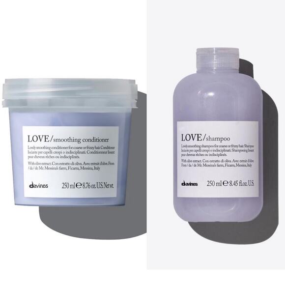 Davines Love Smoothing Shampoo Conditioner Set Smooth Anti Frizz Full Size NEW - Picture 1 of 3